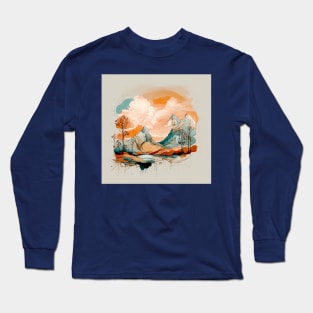 Boho Landscape Bright Long Sleeve T-Shirt